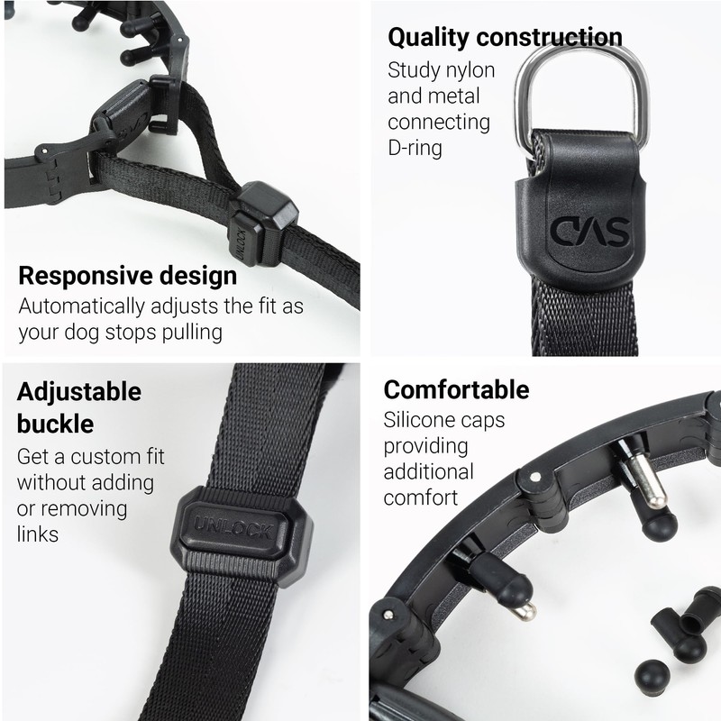 SVD.PET Dog Prong Collar for No-Pull Training, Quick-Release Buckle Adjustable