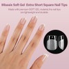 Misssix Kit de puntas de uñas de gel cuadradas extra