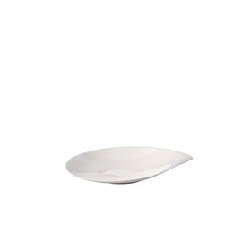 Villeroy und Boch Flow Untertasse, 21 x 18 cm, Premium Porzellan, Weiß