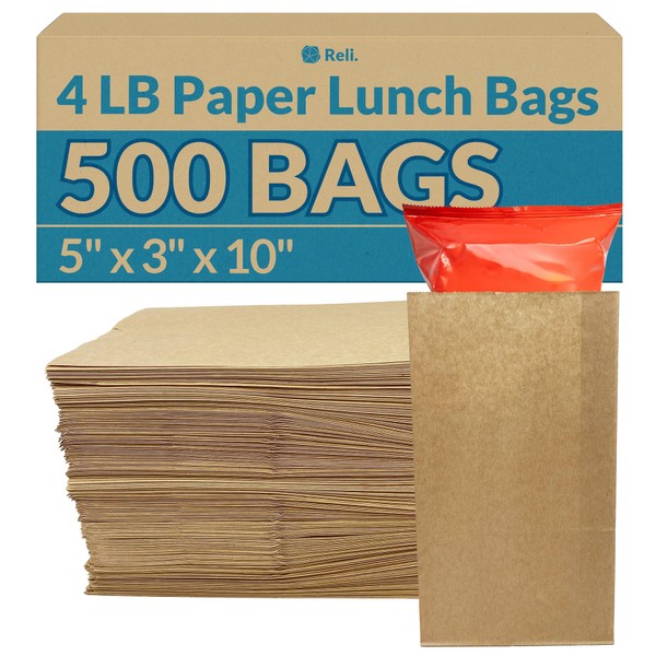 Reli. Reli. Brown Paper Bags | 500 Count | Paper