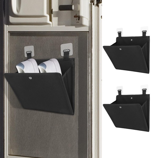 Muyoka 2 Pack RV Shoe Storage with Adhesive Hook, Over