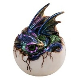 GSC 71758 4 Inch Dragon with Egg Figurine, Purple