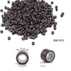 SHEDOWIG 500 Pcs Micro Links Bead Hair Extensions Tool Rings