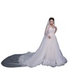 HONGMEI Wedding Veil for Brides Handmade Crystal Beaded Edge 1