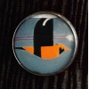 Unbranded Charley Harper Baltimore Oriole Songbird Song Bird 1" Glass
