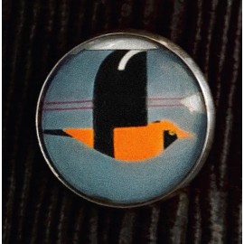 Unbranded Charley Harper Baltimore Oriole Songbird Song Bird 1" Glass Sewing Button CP361