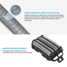 Upgraded 5-Blade WES9173 WES9173P WES9173Y Shaver Outer Foil and WES9170P Inner Blades Cutter Replacement for Panasonic Shaver Repl Outer Foil w/A-RC5 5-Blade, ES-LV97K