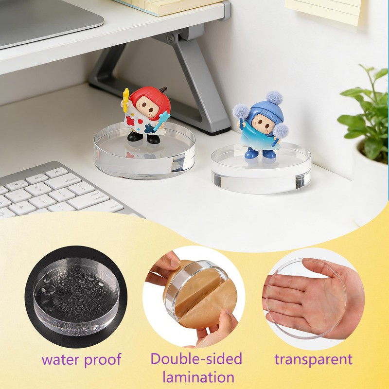 VELATYVIO 4 Pcs Diameter 4 Inches Acrylic cubes for display