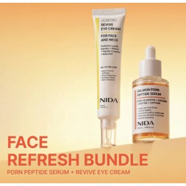 Nida Salmon Pdr Peptide Serum 50ml + Eye Cream 40ml Original