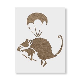 Parachuting Rat Banksy Stencil - Banksy Prints, Banksy Wall Art, Graffiti Stencil, Banksy Stencil, Banksy Graffiti