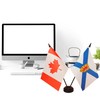 Canada & Nova Scotia Province Twin Desk Flag, Nova Scotia