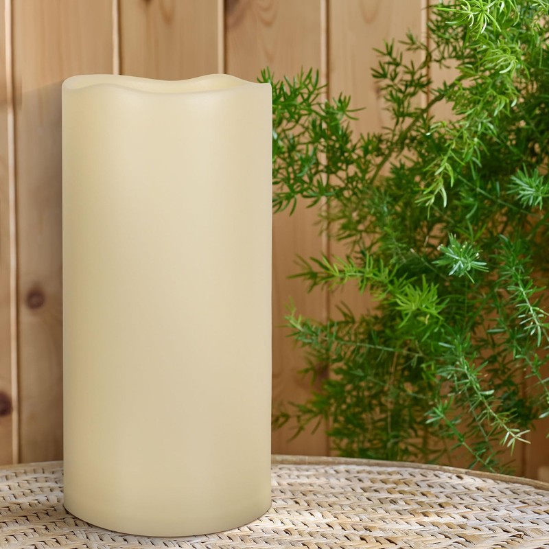7LinRay 6" x 12" Extra Large Waterproof Outdoor Flameless Candle