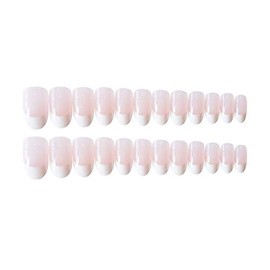 24pcs/set False Nail French Tips with Glue Design Oval Head Fake Nails Full Cover Press On Nails for Women Artificial Fingernails Art Tips Stick On Nails
