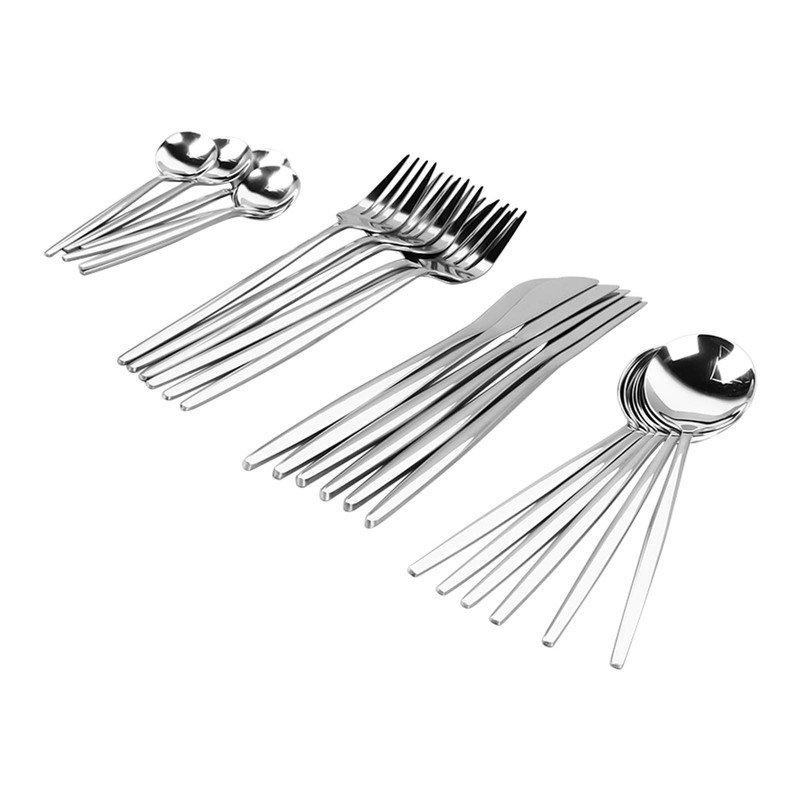 Cutlery Set Stainless Steel with 6 Dessert Spoon 6 Spoon