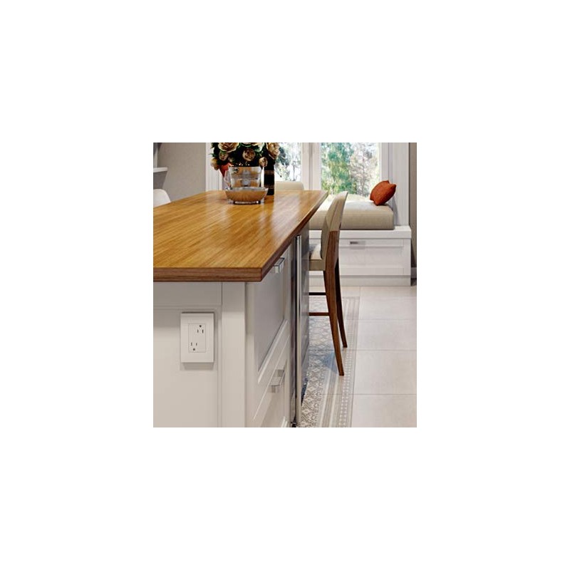 Adorne White 15A Tamper-Resistant 3-Module GFCI Outlet