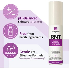 Suero Antienvejecimiento Con Retinol 5000 Ui, Niacinamida, Ácido Tranexámico: Reafirma La Piel Y Mejora El Tono, 1 Fl Oz 1 Onza Líquida (Paquete De 1)