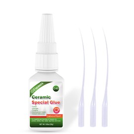 Viomis 30g Ceramic Glue, Instant Ceramic Super Glue for Porcelain and Pottery Repair, Fast Drying | Heat Resistant | Waterproof Strong Adhesive for Bonding Ceramic, Dishes, Tiles, DIY Crafts