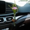 LVBRT 2 PCS Car Propagation Vase Vent Clip, Black Walnut