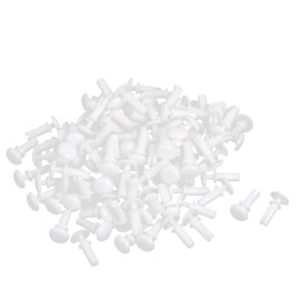 Sourcingmap Panel 11mm Length Nylon Push Clips Fasteners Rivets White 100Pcs