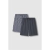 JAJU [JAJU] Men's Rayon 5-Length Pajama Pants 2-Pack_Dark Navy