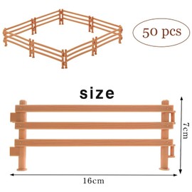 HIQE-FL Horse Fence Toy, 50 Pieces Horse Fence Accessories, Play Fence for Children, Farm, Paddle Toy, Miniature Fence Farm Toy, Horse Corral Fencing Accessories