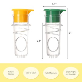 4 Pcs Lemon Squeezer, Screw Top Manual Juicer with Built-In Filter Orange Citrus Press, Squeeze Lime for Cocktails, Drinks (2 Yellow+2 Green)