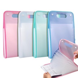 Himemaru File Print Organizer, A4 Vertical Tongue File Vertical <13 Pockets with Index Sticker> Accordion File, Pocket Opens Wide, Portable Handle, Document File, Document Organizer, (White)