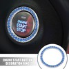 X AUTOHAUX 2pcs Car Start Stop Ring Rhinestone Push Start