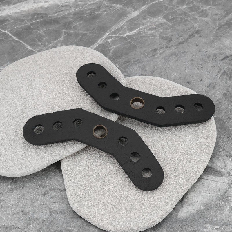 eMagTech 4-Piece Black Leather Bow Yoke with Metal Grommet Bow