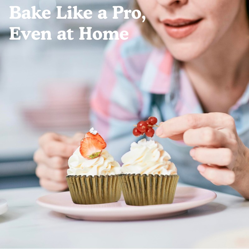 Regency Wraps 40-Count Greaseproof Baking Cups, Standard, Gold Matte