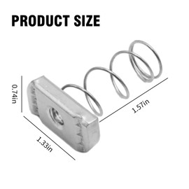 EATAKWARD 10Pcs M8 x 6mm Channel Nuts, 304 Stainless Steel Spring Channel Nuts, Replace for Use with Strut Channel