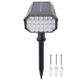Solar Garden Lights Professional 24 LEDs IP54 Waterproof Solar Landscape Spotlights for Outdoor Yard Driveway Walkway