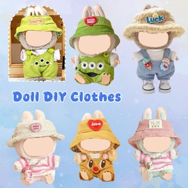Bekleidung für 17cm Monster Plüsch, Monster Keychain Doll Kleidung, Kuscheltier Kleidung Outfit nur Bekleidungs zubehör für 17cm Pullover Hoodie Bekleidung DIY Kinder Geschenke(Großmaulfisch)