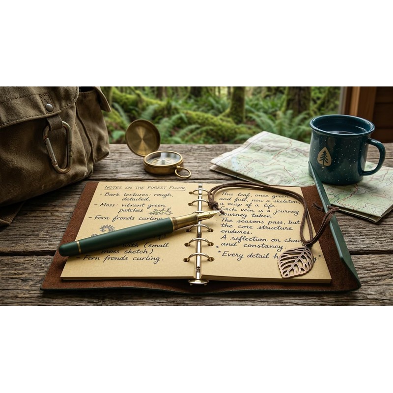 EvZ 5 Inch Mini Vintage Leather Journal, Pocket Size Refillable