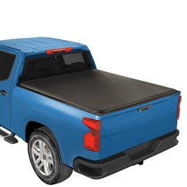 JDMSPEED Soft Roll Up 8FT(96in) Truck Bed Tonneau Cover Compatible with 1988-2007 Chevy Silverado GMC Sierra, Truck Bed Cover with LED Light and 118 inch Waterproof Strips