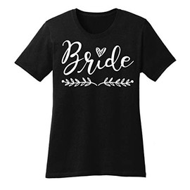 Elephield Bride Wedding Celebration Ceremony Rehearsal Party Women's T-Shirt, M, Black