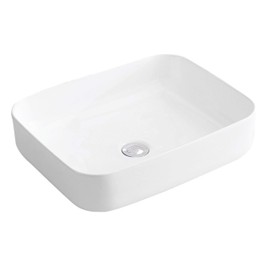 Karran VC-505-WH Valera 20" Vitreous China Vessel Bathroom Sink in White