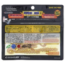 Ecogear Worm Aged Aqua Ring Max 3 inch J05 Pearl Whitebait (Noctilucent).