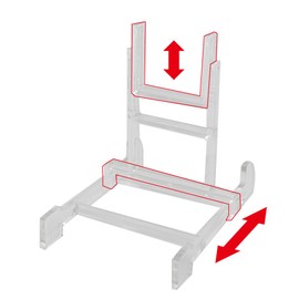 Tincogo Two Part Adjustable Clear Acrylic Plastic Display Stand Easel (set of 5)