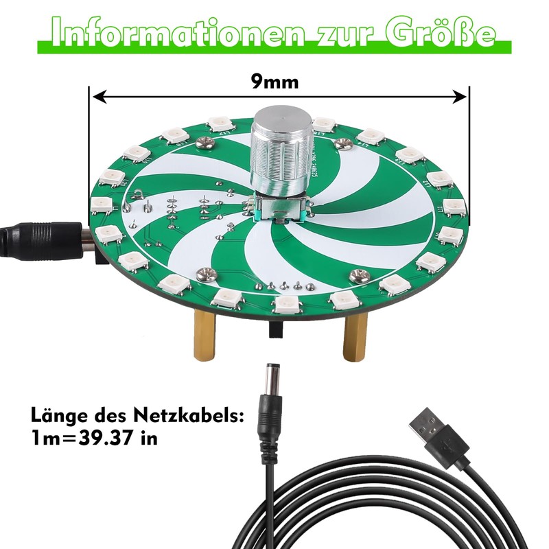 pemenol Round RGB Light Soldering Electronic Kit with 7 Light