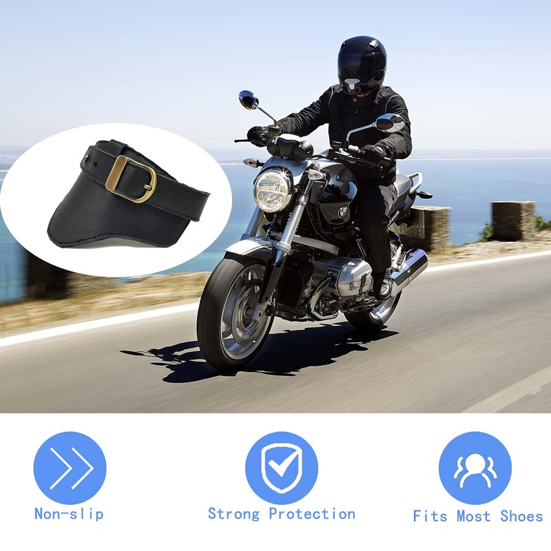 BISSOTU Motorcycle Gear Shifter,Leather Gear Shift Pad,Motorcycle Shoe Toe Pad,Boot