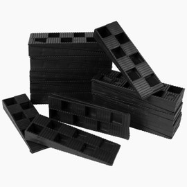 Repa Market Ridged Plastic Building Wedges - Shims for Leveling - 3.74" x 1.18" Inch/Pack of 20 - Construction Spacers - Leveler Wobble Shim for Home Improvement - Leveling Floor, Furniture, Window