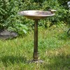 Toolsempire Outdoor Bird Bath, 28" Bird Water Feeder Rustic Resin