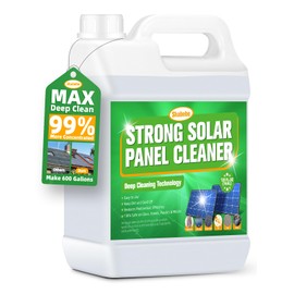 Solar Panel Cleaner 1 Gallon (Makes 600 Gallons) – Ultra Concentrated Cleaner & Max Deep Clean Formula, Multi-Surface & Safe for Solar Panels, Glass, Stainless Steel & More, Streak-Free