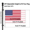 Xaoyaya 6Ft Stainless Steel Flag Pole,Heavy Duty Nylon 3x5 Ft