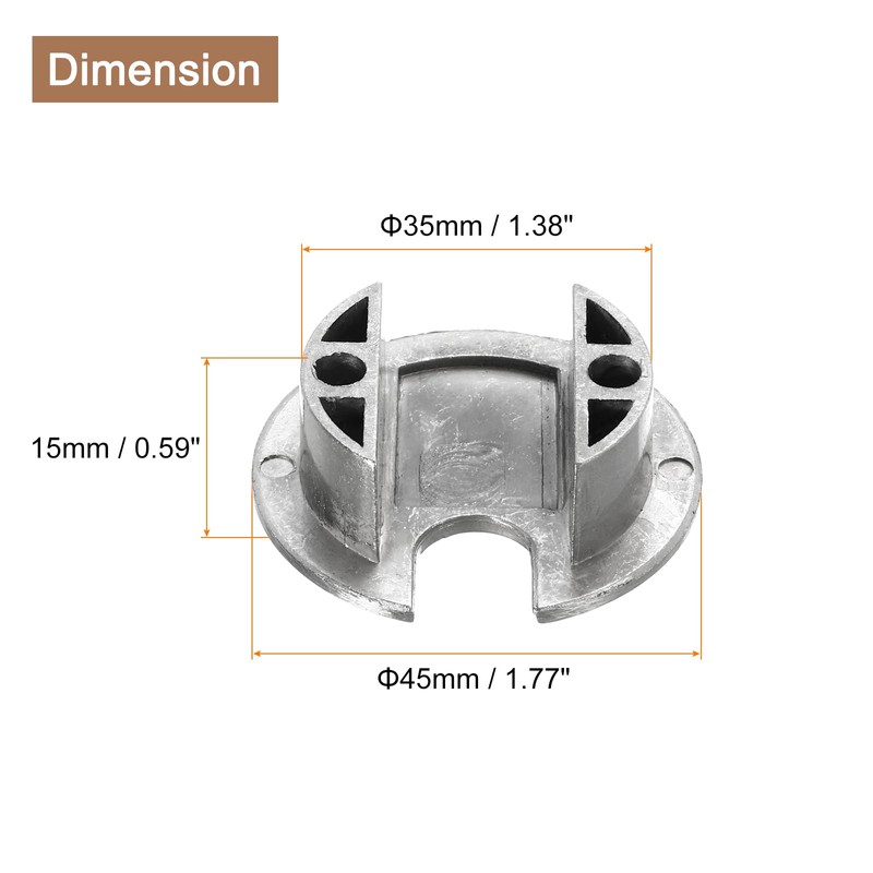 QUARKZMAN Desk Cable Grommet 1-3/8" (35mm) Zinc Alloy Cable Grommet