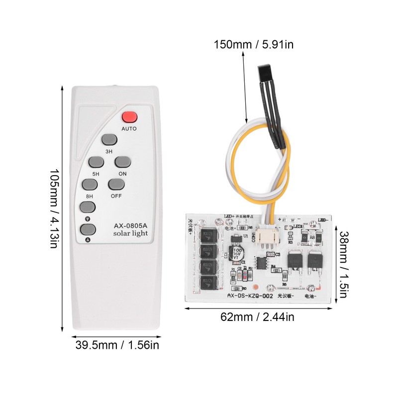 Solar Light Remote Control Portable Sensitive Wireless Solar Light Switch