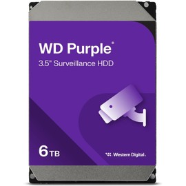 Western Digital 6TB WD Purple Surveillance Internal Hard Drive HDD - SATA 6 Gb/s, 256 MB Cache, 3.5" - WD64PURZ- (Renewed)