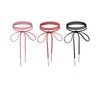 Geyynow 3 PCS Gothic Tie Necklace, Red Bow Ribbon Choker,