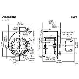 Dayton 1TDV2 High Temperature Blower, 115 Volt, 129 CFM by Dayton